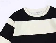 Name It black stribet loose bluse